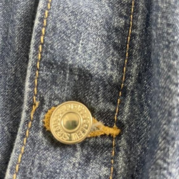 LEVI's Women's Type III Romper XS Denim Medium Wash Blue Button Pockets NWOT - Picture 9 of 14